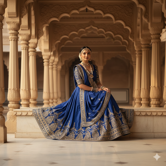 Trendy Blue Ghagra