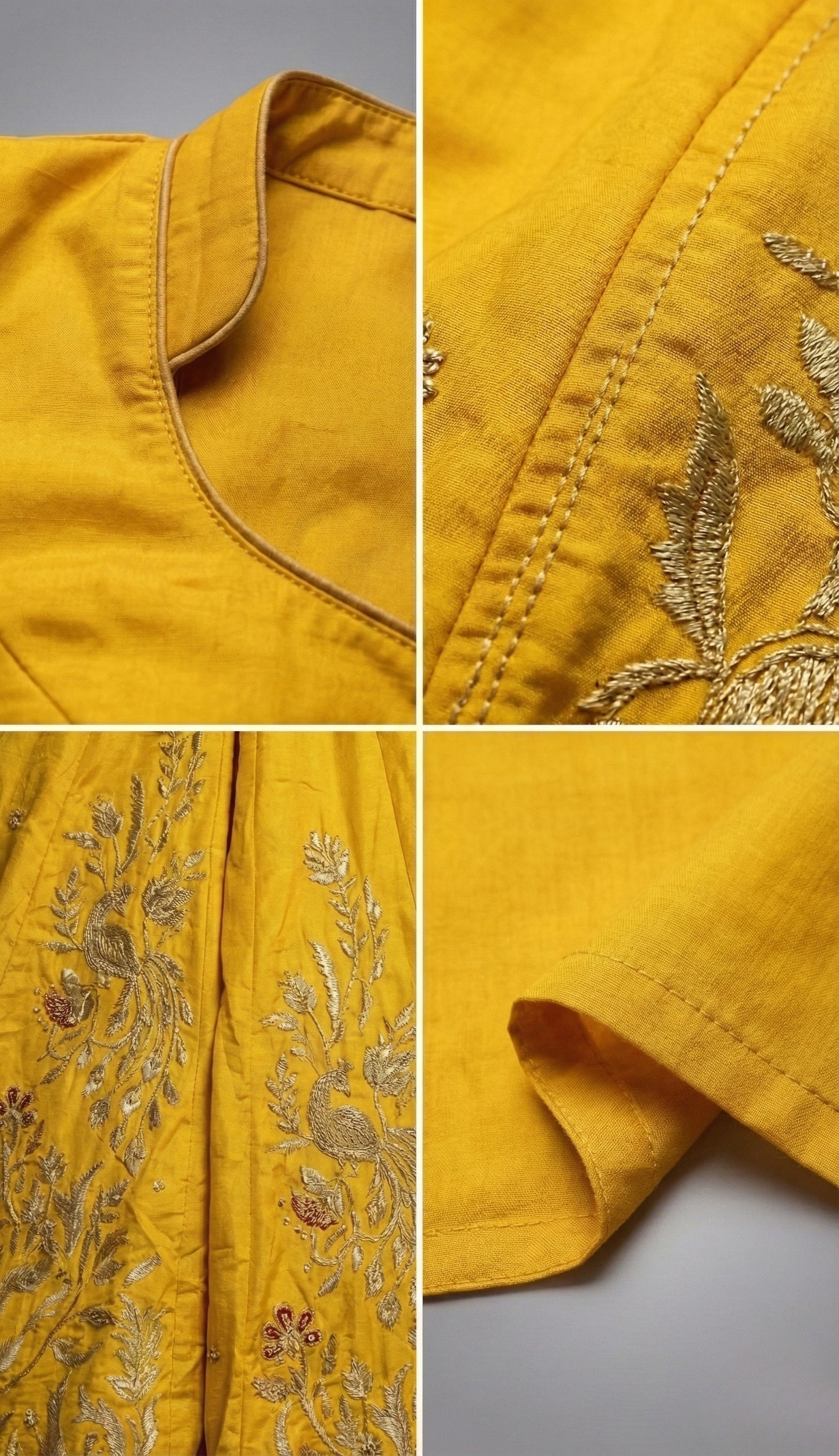 Yellow Silk Ghagra Set with Red Dupatta
