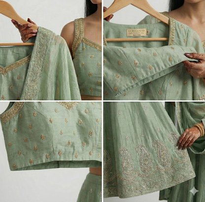 Pista Pure Silk Suit with Dupatta