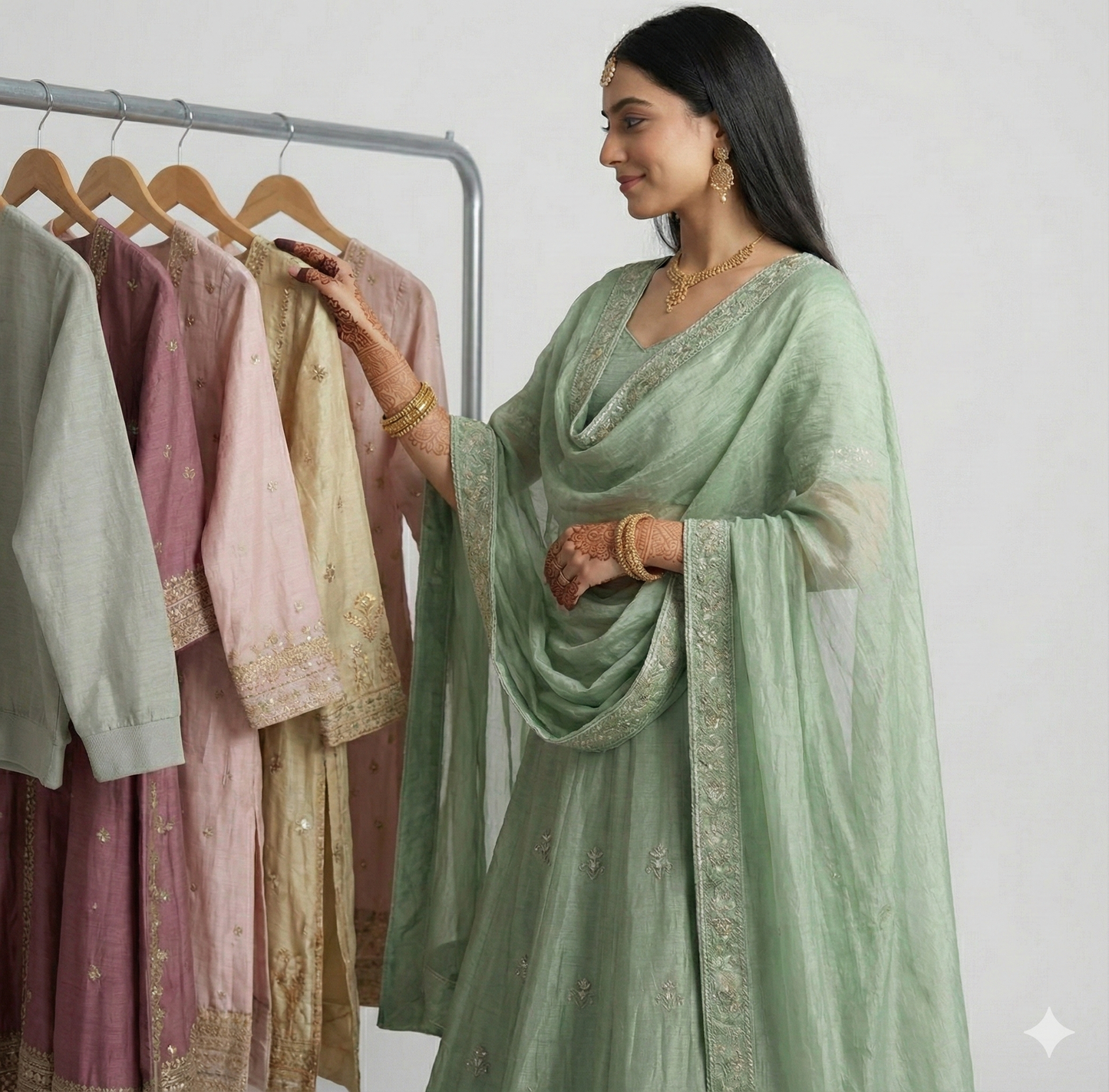 Pista Pure Silk Suit with Dupatta