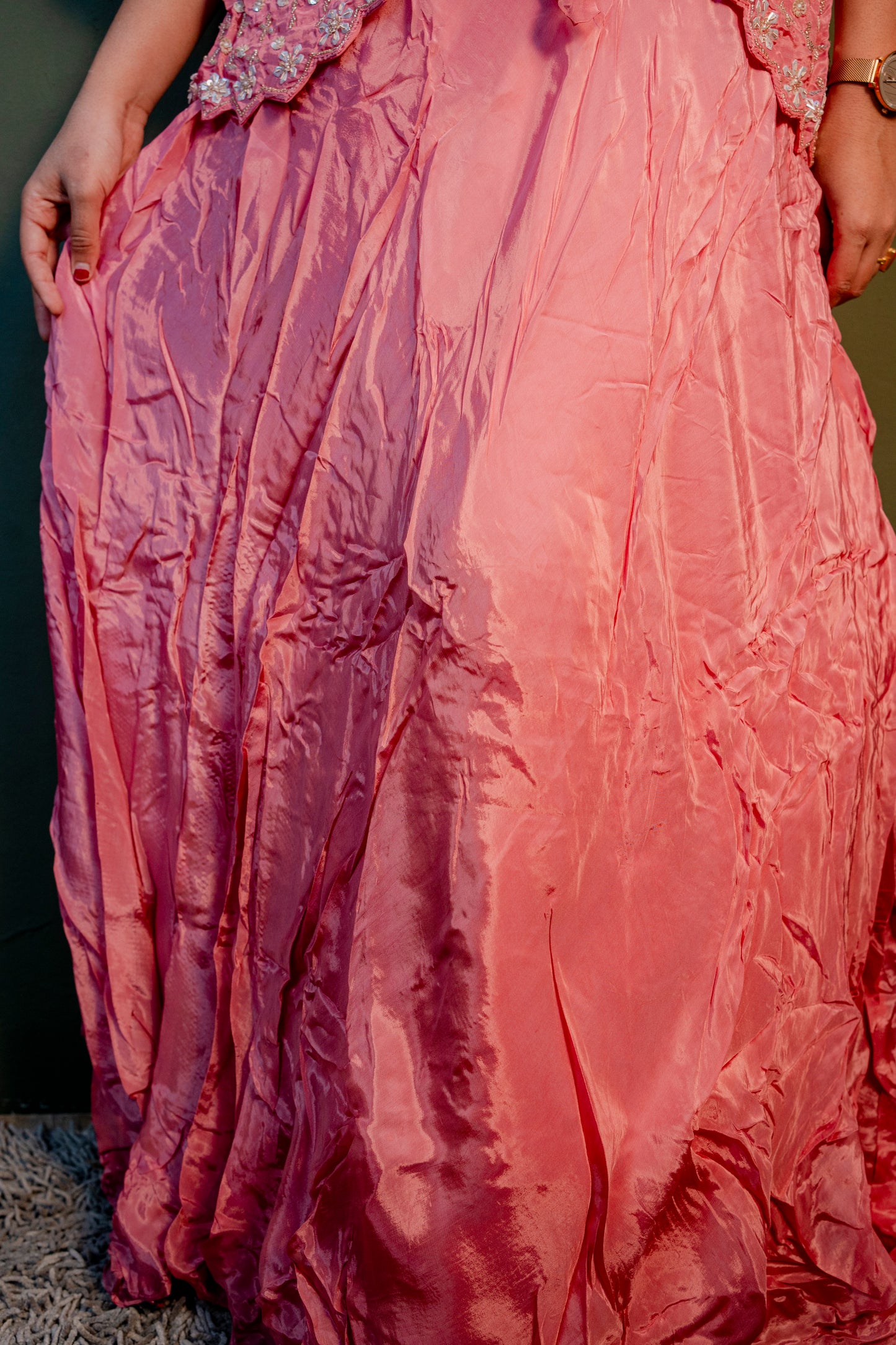 Rose Aura Indo-Western 3-Piece Ensemble
