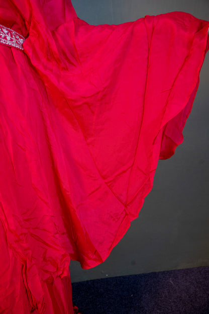 Graceful Baby Pink Piping & Stone Work Indo-Western 2-Piece Set