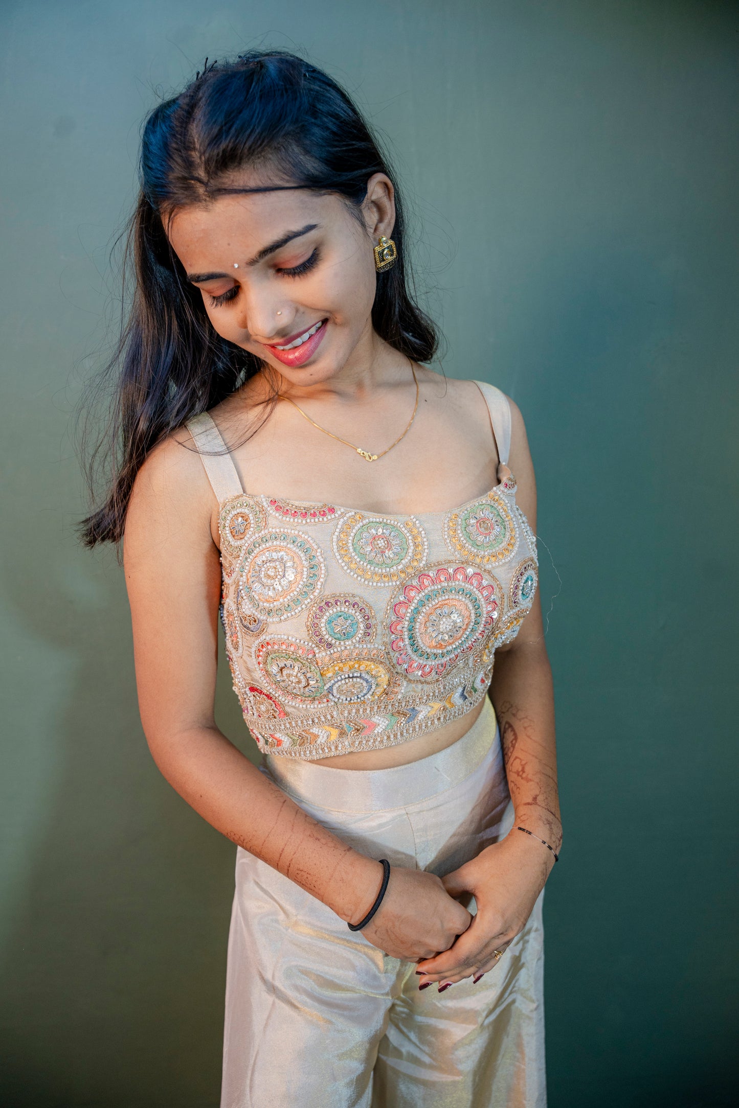 Cream Indo-Western 3-Piece Set