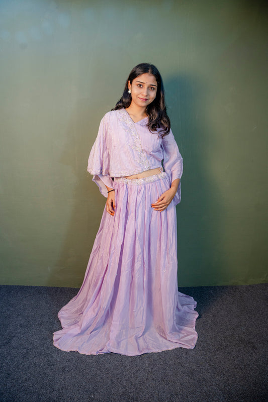 Lavender Indo-Western 3-Piece Set