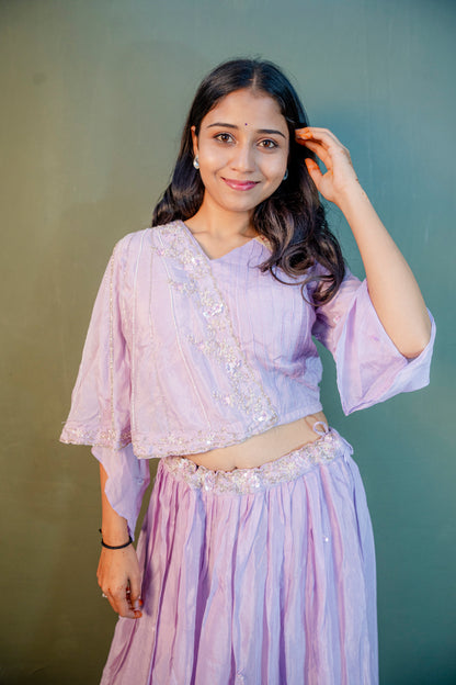 Lavender Indo-Western 3-Piece Set