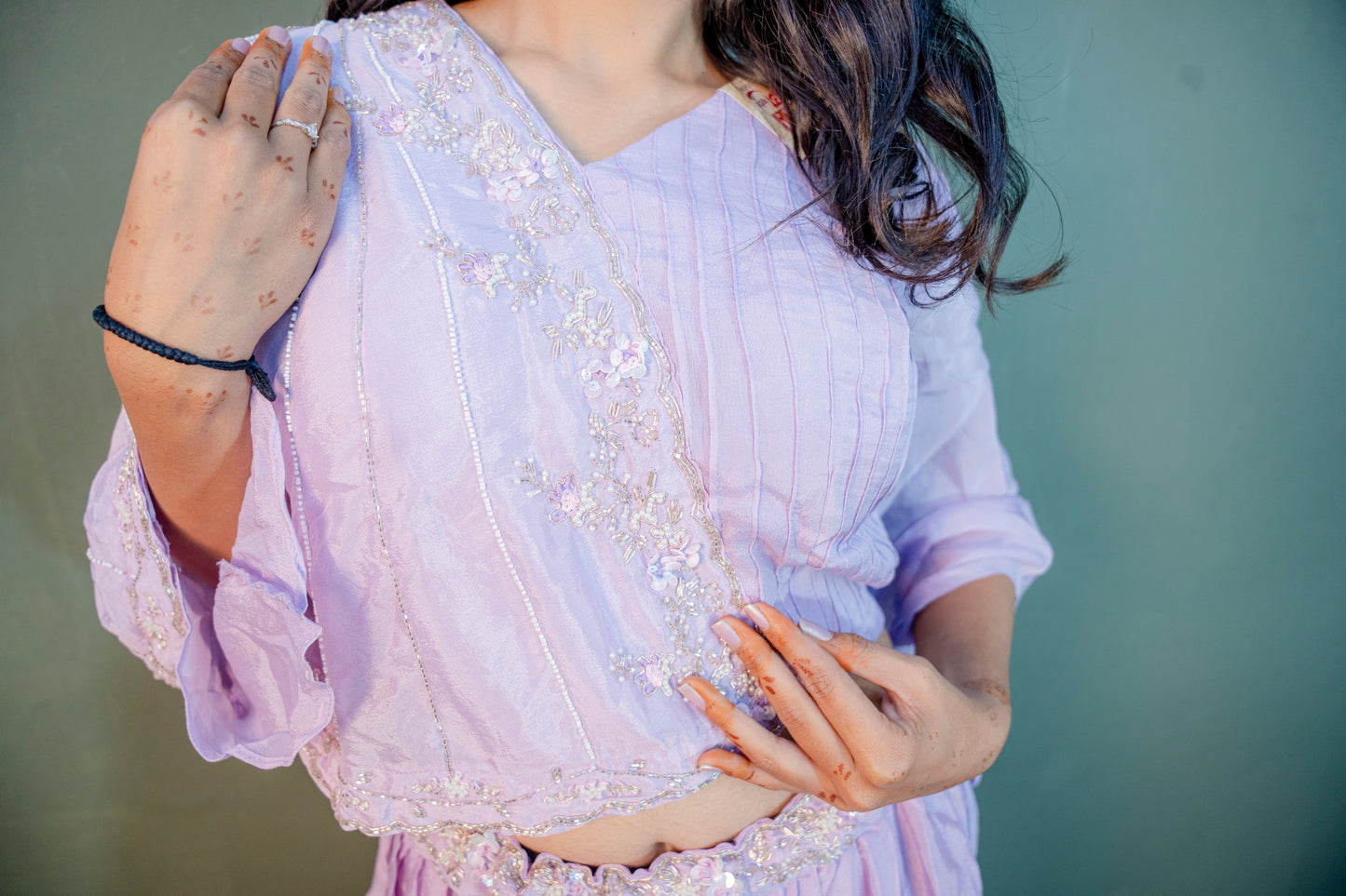 Lavender Indo-Western 3-Piece Set