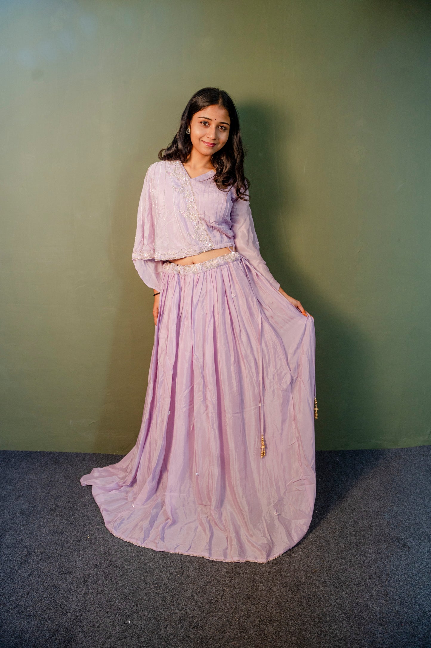 Lavender Indo-Western 3-Piece Set