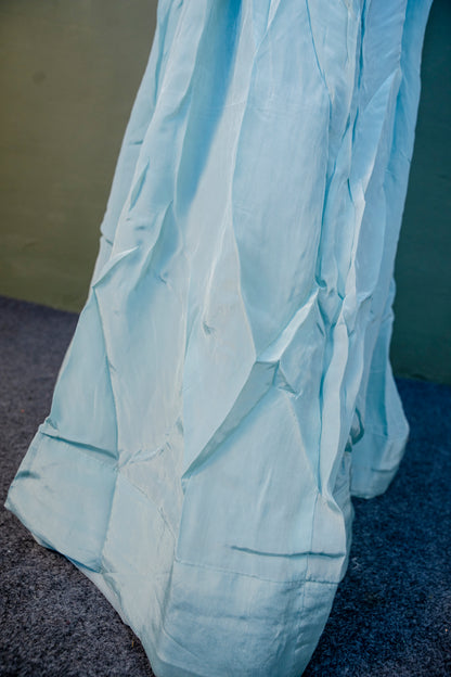 Sky Blue Indo-Western 3-Piece Set