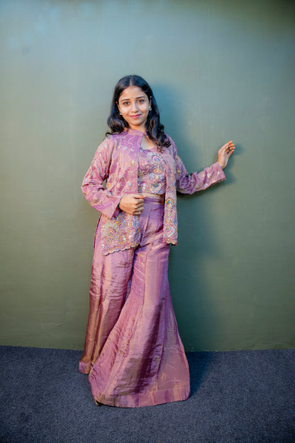 Onion Bloom Indo-Western 3-Piece Ensemble