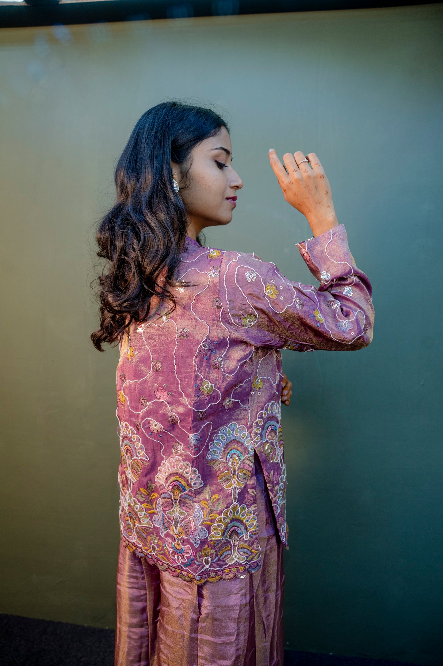 Onion Bloom Indo-Western 3-Piece Ensemble