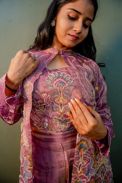 Onion Bloom Indo-Western 3-Piece Ensemble