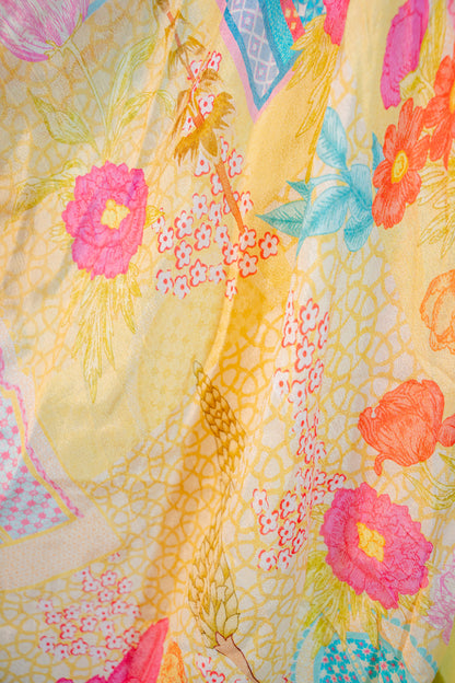 Sunlit Amber Indo-Western 3-Piece Ensemble