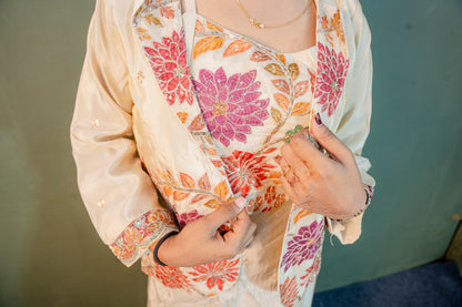 Ivory Glow Indo-Western 3-Piece Ensemble