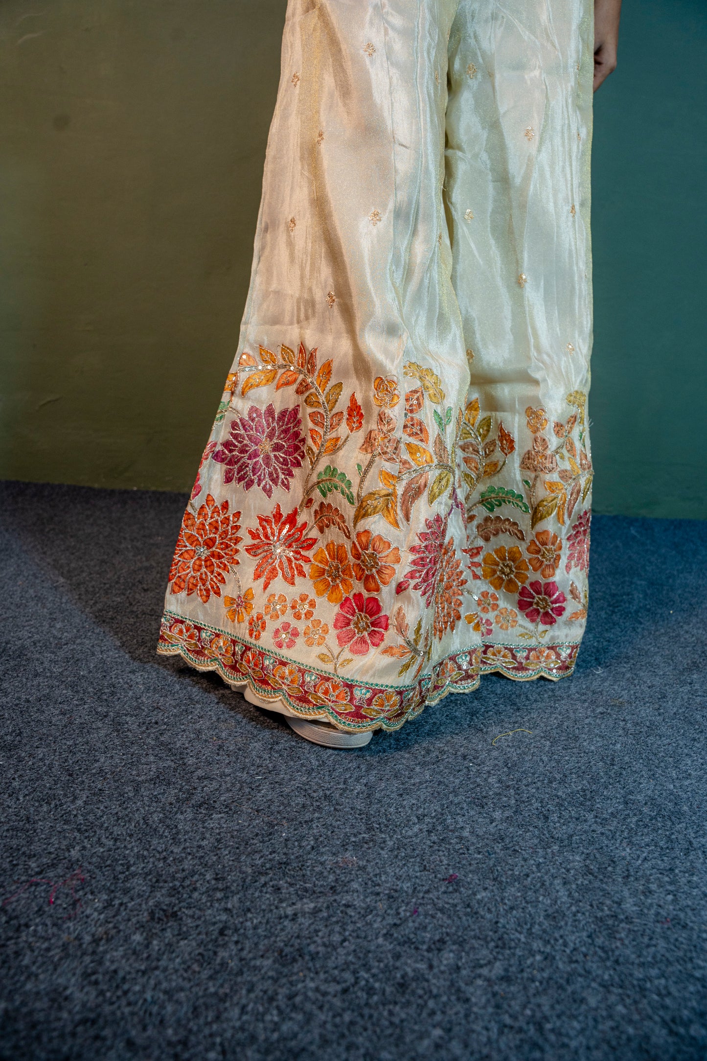 Ivory Glow Indo-Western 3-Piece Ensemble