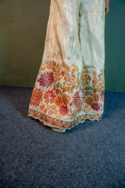 Ivory Glow Indo-Western 3-Piece Ensemble