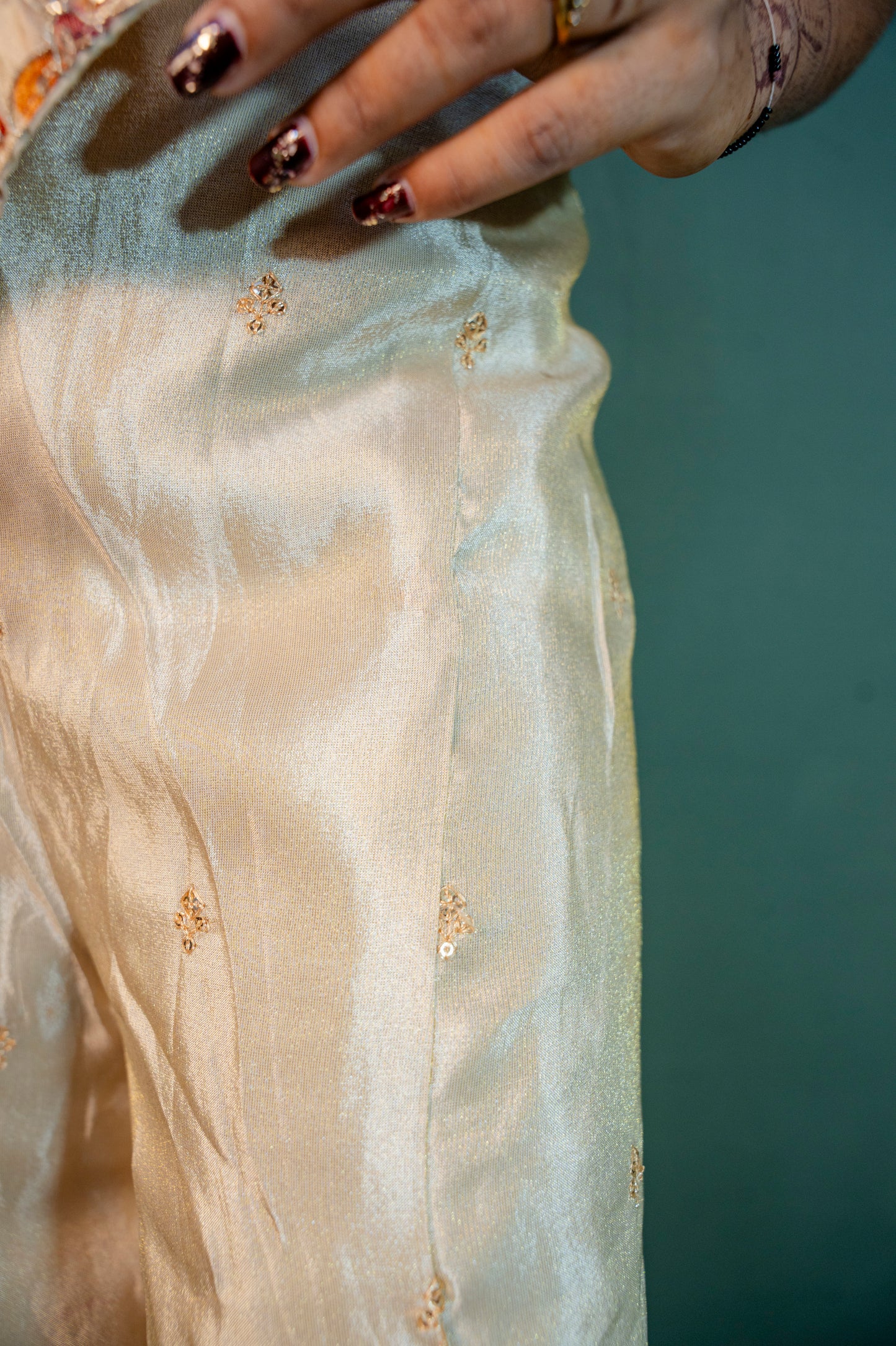 Ivory Glow Indo-Western 3-Piece Ensemble