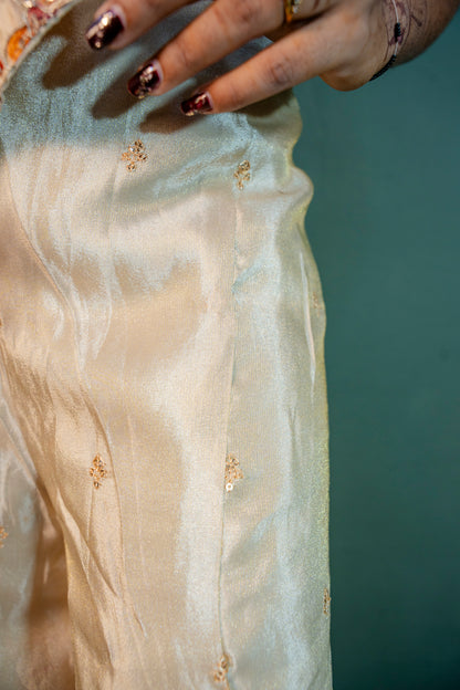 Ivory Glow Indo-Western 3-Piece Ensemble