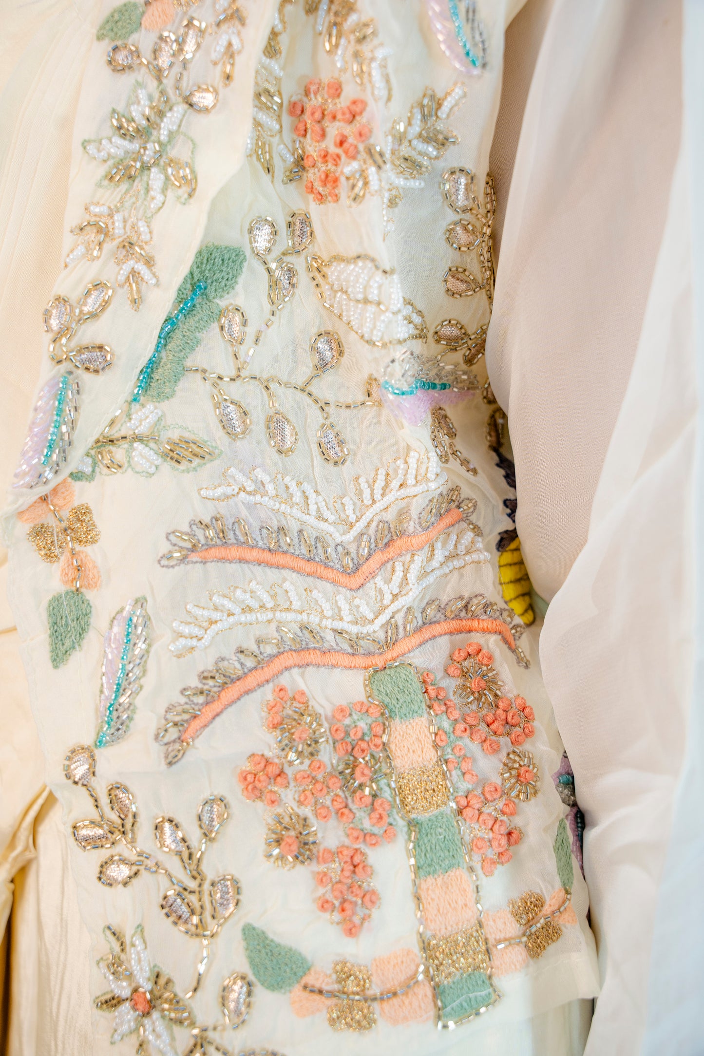 Pearl Mist Indo-Western 3-Piece Ensemble