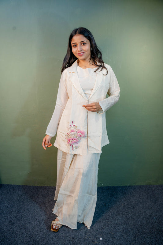 Moonlight Glow Indo-Western 3-Piece Ensemble