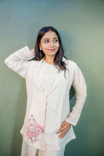 Moonlight Glow Indo-Western 3-Piece Ensemble