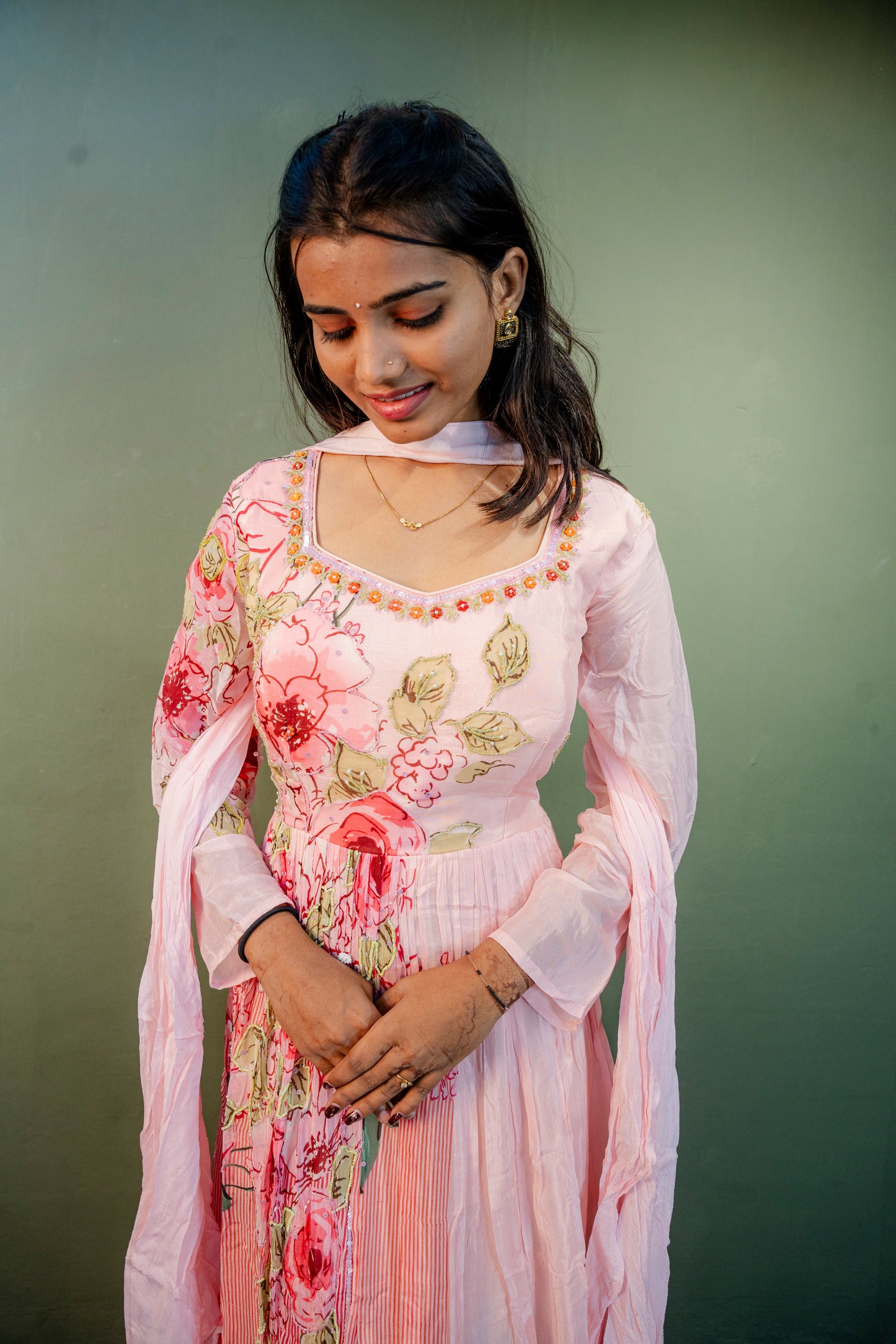 Blush Whisper Indo-Western 1-Piece Dress