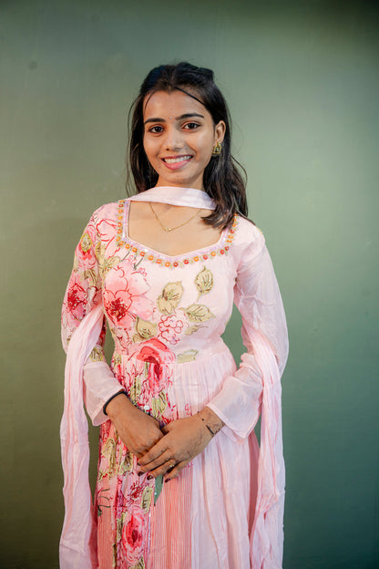 Blush Whisper Indo-Western 1-Piece Dress