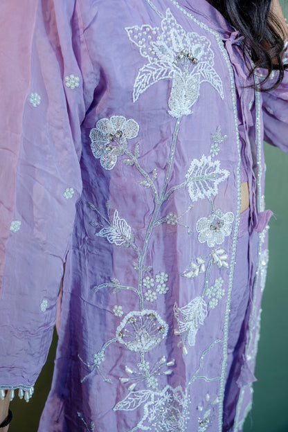 Lavender Mist Indo-Western 3-Piece Ensemble