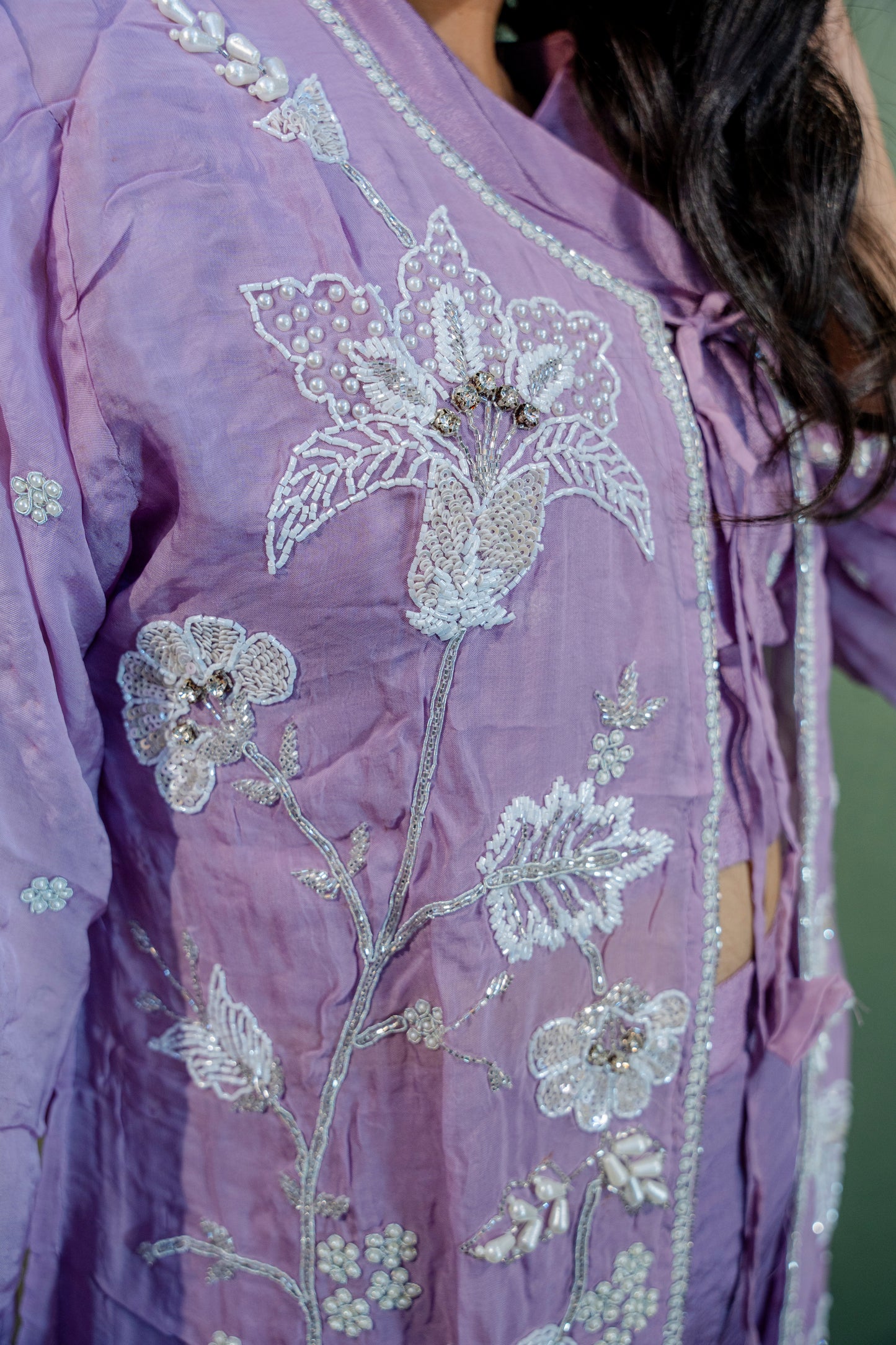 Lavender Mist Indo-Western 3-Piece Ensemble