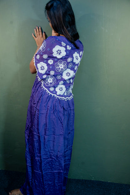 Royal Plum Indo-Western 3-Piece Ensemble