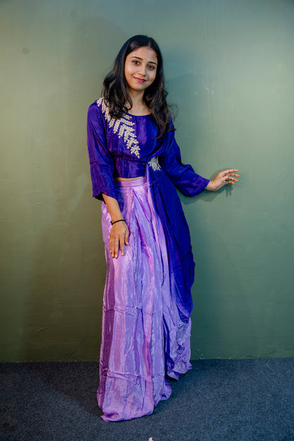 Amethyst Grace Indo-Western 2-Piece Set