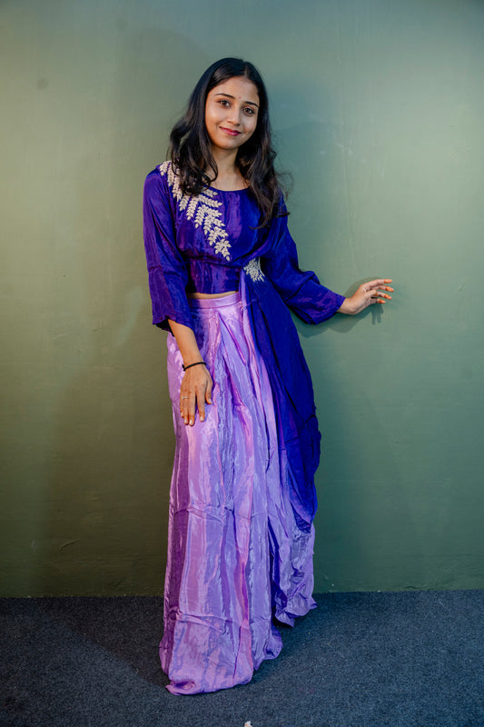 Amethyst Grace Indo-Western 2-Piece Set