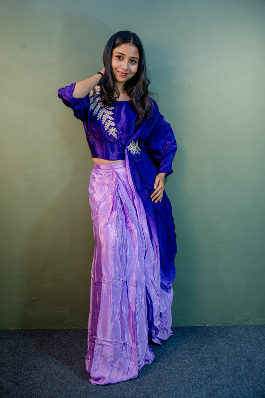 Amethyst Grace Indo-Western 2-Piece Set