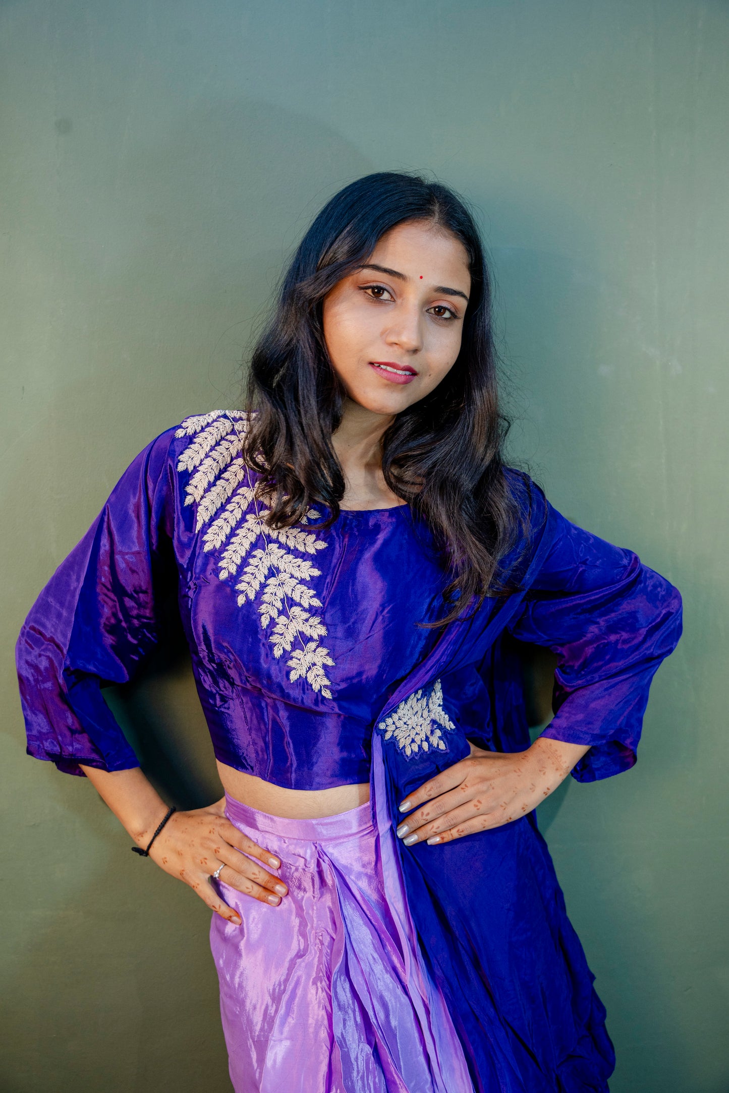 Amethyst Grace Indo-Western 2-Piece Set