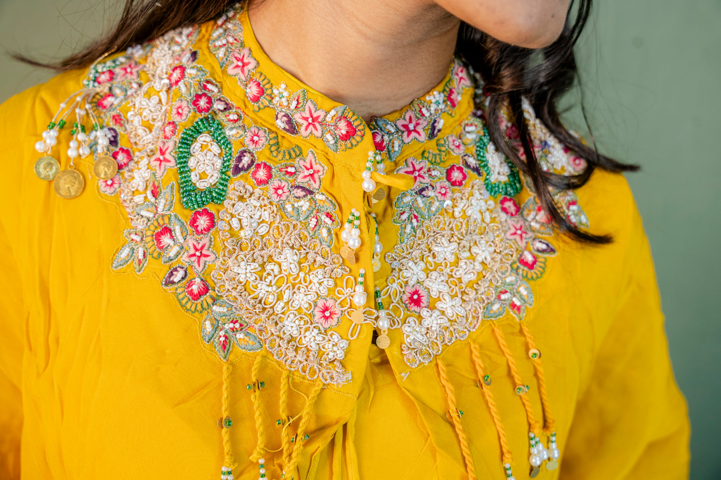 Suryakant Yellow Indo-Western 3-Piece Ensemble