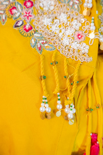 Suryakant Yellow Indo-Western 3-Piece Ensemble