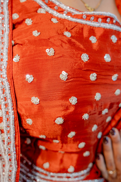 Amber Rust Indo-Western 3-Piece Ensemble