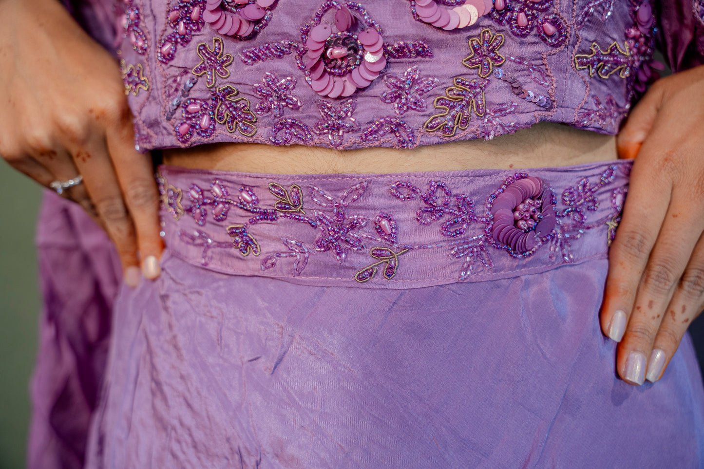 Twilight Lilac Indo-Western 3-Piece Ensemble