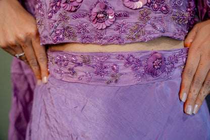 Twilight Lilac Indo-Western 3-Piece Ensemble