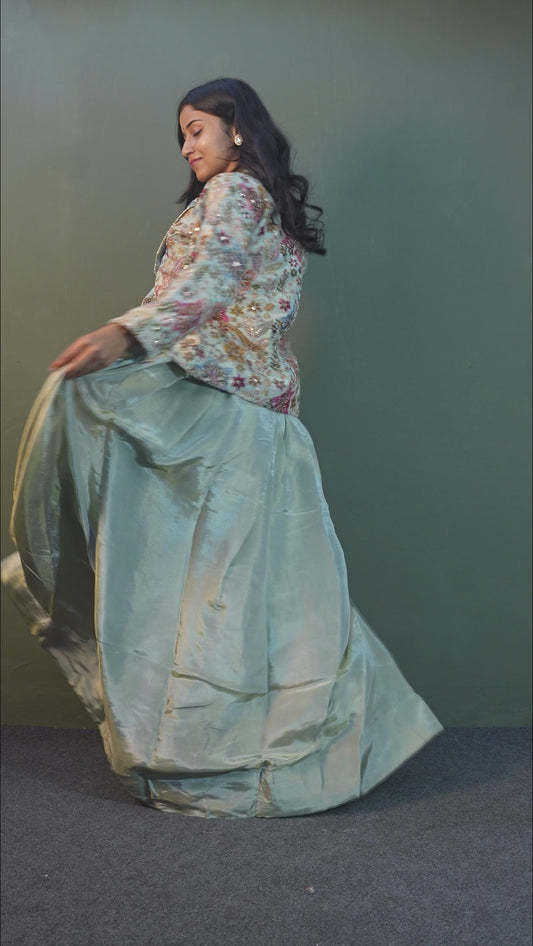 Mint Green Indo-Western 3-Piece Set