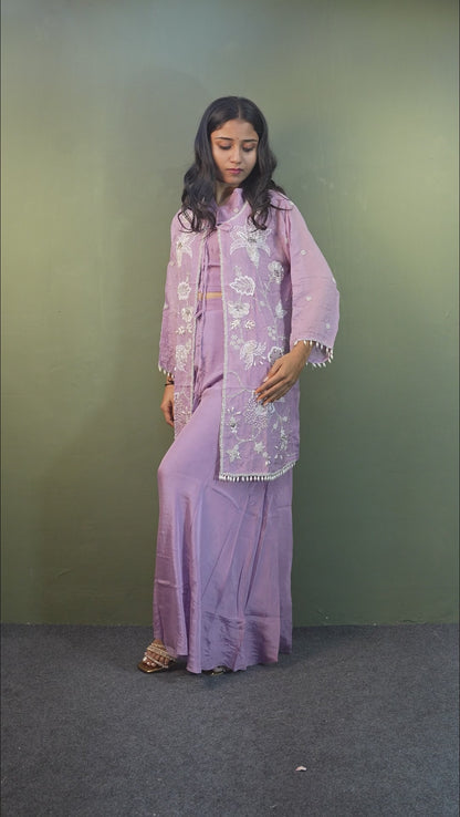 Lavender Mist Indo-Western 3-Piece Ensemble