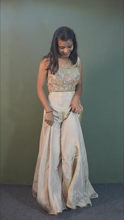 Cream Indo-Western 3-Piece Set