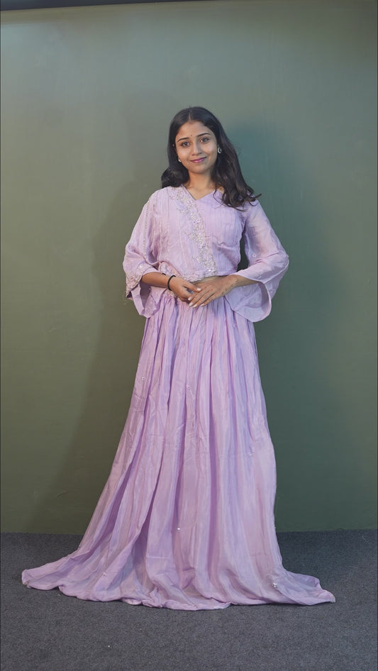 Lavender Indo-Western 3-Piece Set